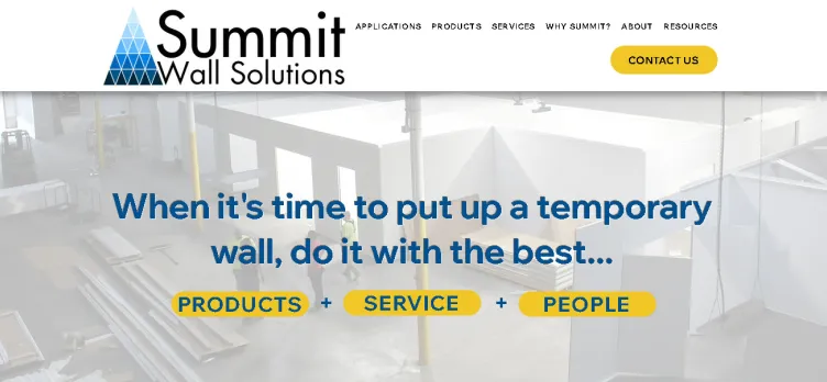 Screenshot SummitWallSolutions.com