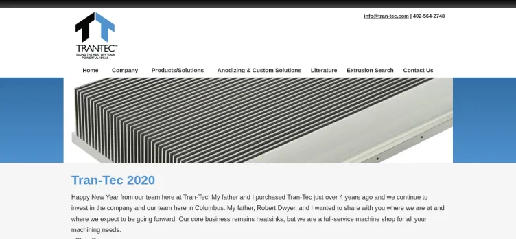 Screenshot Tran-Tec.com